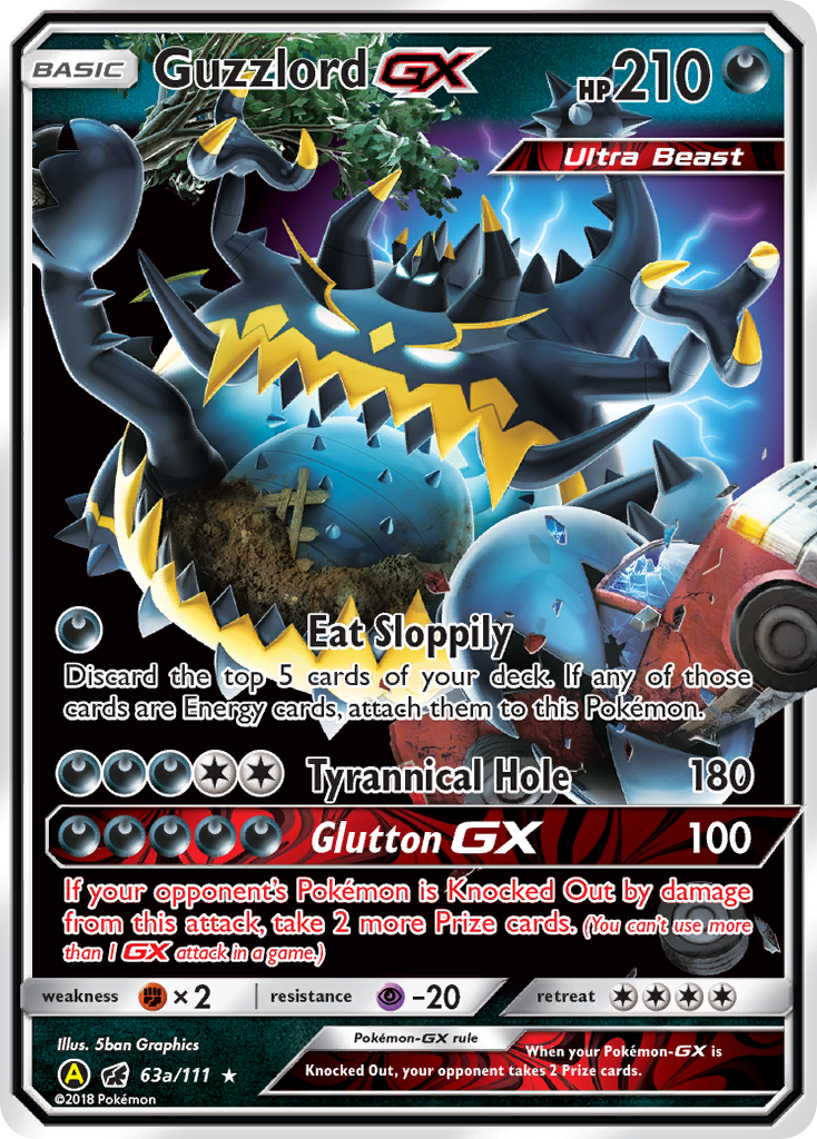 Crimson Invasion Guzzlord GX #63 Alternate Art Promo